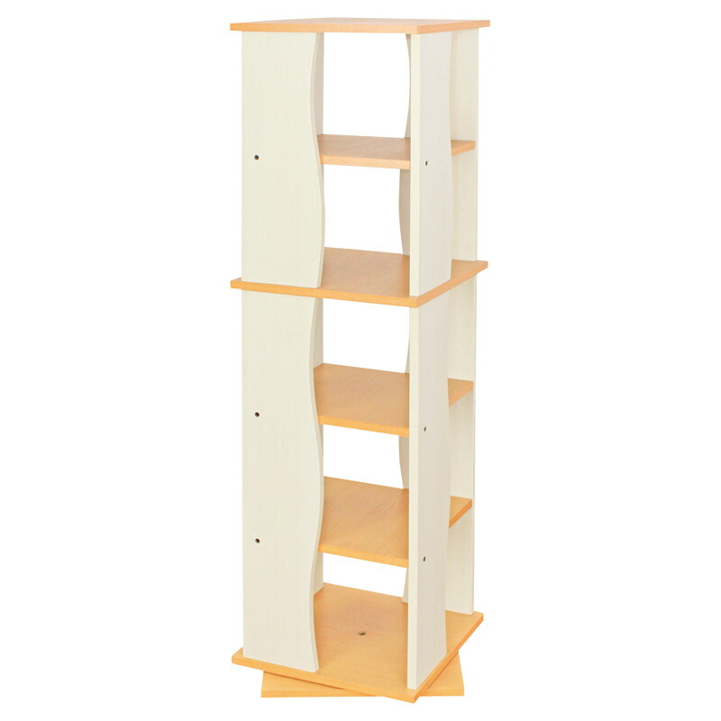 楽天市場】回転式木製ラック5段 MRK-120DBR人気 おすすめ