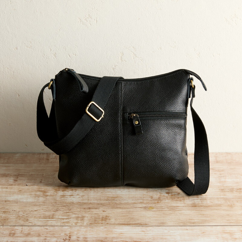 楽天市場】＜良品工房＞日本製牛革ワンショルダー（ブラック） T23-307