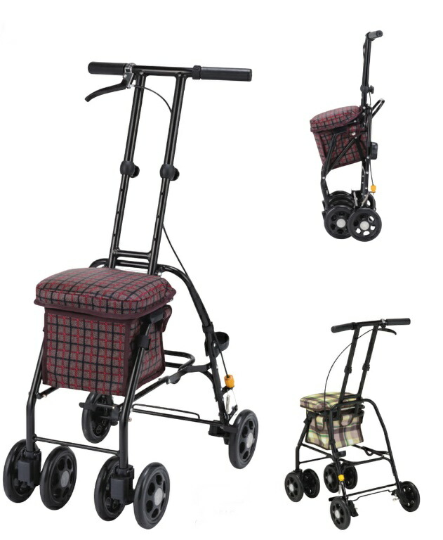 (マキテック) スリムムーヴ SX-15 シルバーカー 押し車 コンパクト 軽量 屋外用 介護用 高齢者用 歩行補助 折りたたみ可能 種類 耐荷重80kg 重量3.5kg MAKITECH