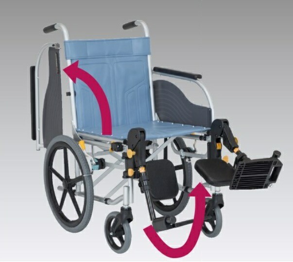 【法人宛送料無料】 (松永製作所) CM-261HB-SE スチール製車椅子 介助式 介助ブレーキ無し ノーパンクタイヤ仕様 脚部エレベーティングユニット装備