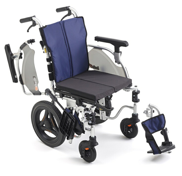 (ミキ) しり押し式車いす CRT-SG-10-CZ 低床 軽さ パウダーコンパクト 座幅合わせる能力のある 肘掛跳ね上げ 脚部律動的な調子アウト