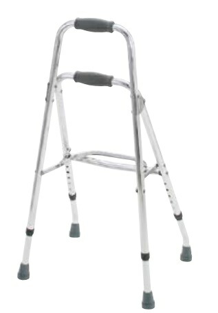 (日進医療器) アルミサイドウォーカー NZW-153 室内用 屋内用 住み処 ホスピタル 介護 老いらく者 社会復帰 パウダーコンパクト 折りたたみ 民族大移動かばい立て 立ち座りかばい立て NISSIN