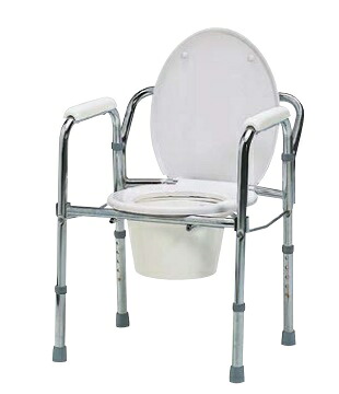 (日進医療器) 折りたたみ式トイレチェア TY524 ポータブルトイレ 簡易 介護 看護 スチール製 種類 重量8kg NISSIN