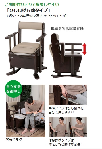 家具調トイレ 座楽 昇降 ソフト便座 PN-L23707 4549980034071