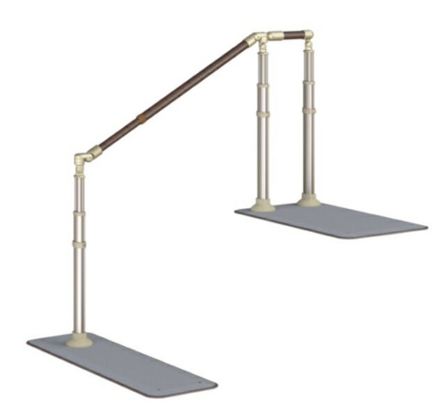 (アロン化成) 安寿 ATTOGRIP アットグリップ 伸縮手すり 階段タイプ 片手すり AT-C-E1050-S 870-160 屋外用 段差 置き型 置くだけ 工事不要 工事無し
