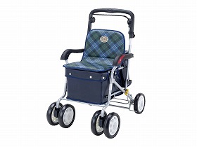 (マキテック) ノーブル アルミ ENB-011 シルバーカー 介護 高齢者 屋外用 イス付 折りたたみ 種類 MAKITECH 母の日 敬老の日