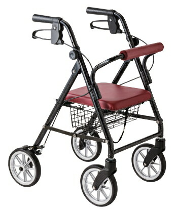 高級感あふれるカラーリング 竹虎 介護用品 ハッピーミニ プレミアム 歩行器 歩行補助 歩行車 リハビリ 押し車 介護用 高齢者用 大人用 屋外用 歩行補助 リハビリ イス付 カゴ付 コンパクト おしゃれ 折りたたみ可能 施設 病院 自宅 介護shop サンアイ