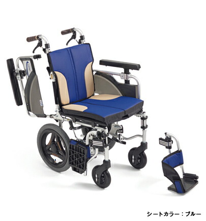 ミキ 車椅子 コンパクト スキット2000 SKT-2000 介助式 モジュール エアタイヤ仕様 スリム 多機能 肘掛跳ね上げ 脚部スイングアウト 折りたたみ ブルー レッド ブラウン 耐荷重100kg MiKi