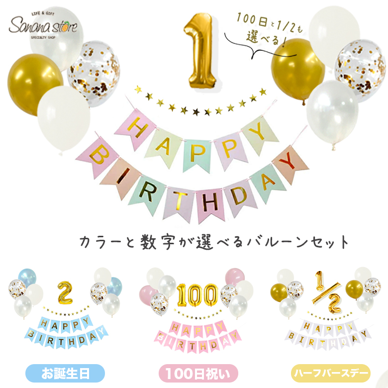 楽天市場】【ハーフ&100日も対応】 バースデーガーランド 誕生日