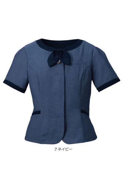 FB71381 オーバーブラウス・リボン付き GSドビー（5号～23号） FOLK フォーク【会社制服Sanapparel】
