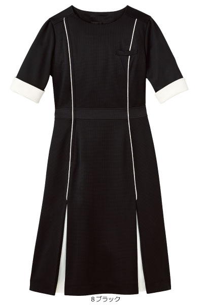 ワンピース　事務服　おもてなし　エステ　7739　ワッフルニット【5号～15号】ハネクトーン ★信頼の日本国内製造★【会社制服Sanapparel】