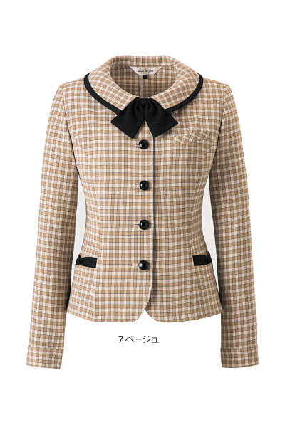 事務服・制服 en joie21010 長袖オーバーブラウス 【5～25号】【会社制服Sanapparel】※21～25号は受注生産となります。