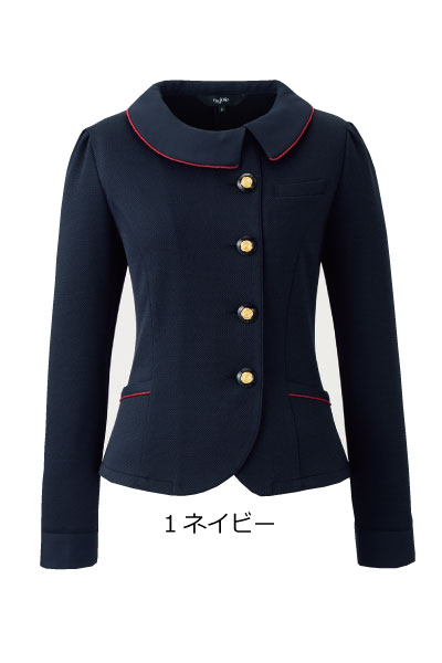 事務服・制服 en joie21750 ソフトジャケット ネイビー【5～25号】【会社制服Sanapparel】※21～25号は受注生産となります。