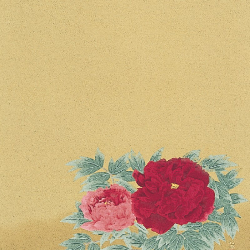 二幅（68珊幅） 日本画物書き 正絹ちりめん風呂敷 【松尾敏男・朱名取り草】 ふろしき 絹 絹地 差し上げ物 御祭り 御祝 婚礼の儀 差し上げ物 内祝い 言い慣わし品 差し上げ物 京都 電子メイル便相応う さんび 日本製