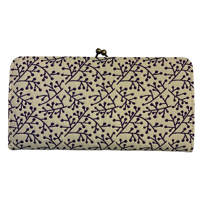 ふくれ織り 水玉 がま口財布　長財布　白地×赤　ギフト　箱入り ふくれ織り 水玉 がま口財布 長財布 白地×赤 ギフト 箱入り