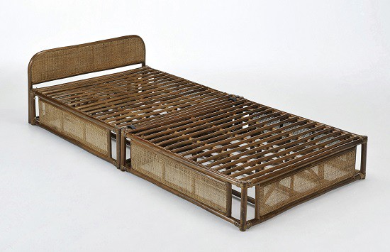 楽天市場】籐すのこ ベッド台 シングル ベッド 二つ折り 籐家具 籐