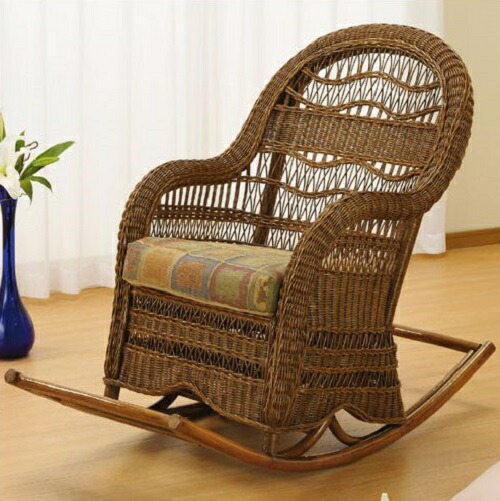 【良品】 ラタン ロッキングチェア 天然木 ゆりかご ラタンチェア ロッキングチェア 椅子 籐 おしゃれ ナチュラル 和風