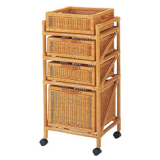 楽天市場】天然 籐 ラタン 節電 ランドリー チェスト 3段 インテリア