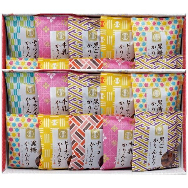 20袋入りセット 6種類の味 ハチミツ入り黒糖かりんとう はちみつ蜜仕立ての濃厚黒糖かりんとう　ギフト対応＊ハチミツ黒糖かりんとう AY-EO ・L1107-058