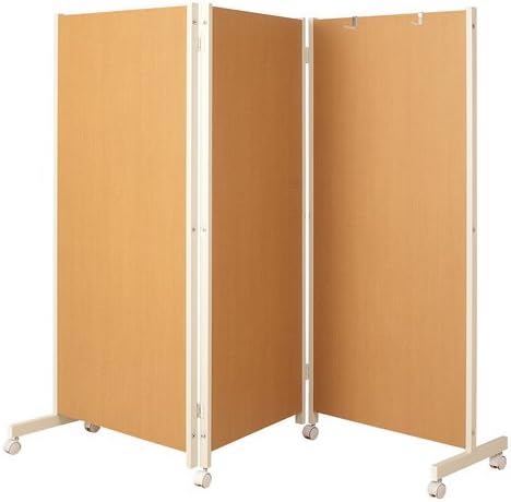 高さ145cm キャスター付パーテーション3連 衝立 家具 仕切り インテリア 事務所 目隠し 高さ145cm ナチュラル NJ-0053 20,243円