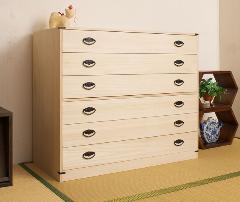 桐タンス 6段 桐チェスト 日本製 幅99cm 着物収納 和風箪笥 完成品 防湿 防虫 大容量　HI-0029