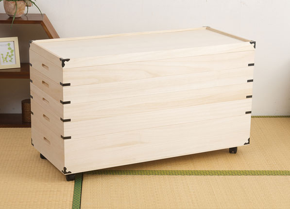 楽天市場】たとう紙に入った着物を約5〜6枚収納1段 桐衣装箱桐衣装