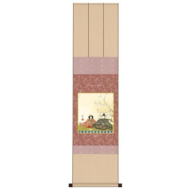 雛祭り 桃の節句 色紙掛＆特色工芸色紙セット 「段雛」 作：奥居佑山 MS2KIC-003 (和風モダン飾り)