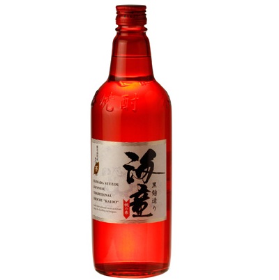 名入れボトル彫刻　芋焼酎　海童祝いの赤（オリジナル）特製桐箱入【芋焼酎・720ml・】
