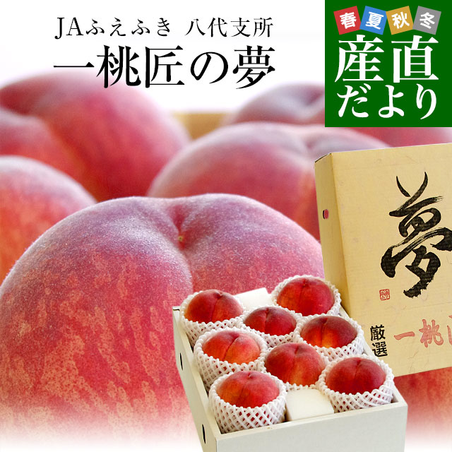 山梨県より産地直送 JAふえふき八代支所 八代の桃 超特選 一桃匠の夢 3キロ （7玉から9玉） 送料無料 お中元 御中元 笛吹 もも モモ