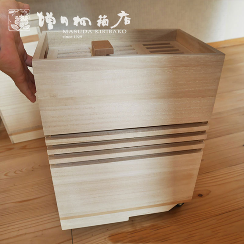 ★!PT１０倍引きもどす!★ 【増田桐箱店】桐の蔬菜箱 キャスター付《/ 国産/桐/ 安全性のある/差し上げ物/ 抗菌 /防真菌/米/》