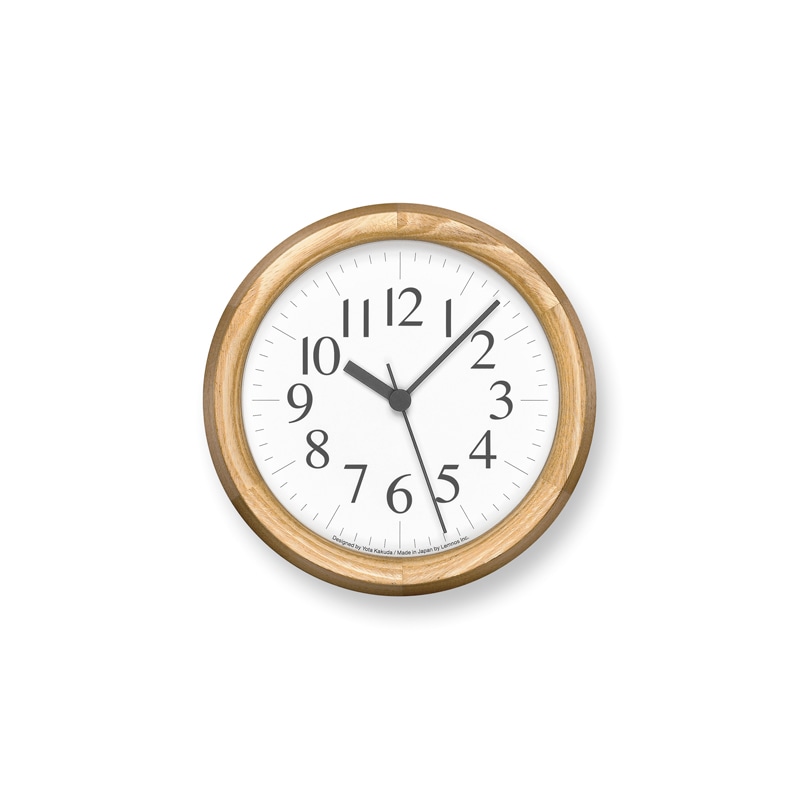 ★!PT１０倍還元!★ 【Lemnos/レムノス】Clock B Small OAK / クロック ビー スモール オーク　《掛け時計/引越祝い/新築祝い/プレゼント/ギフト/贈り物/北欧/かわいい/可愛い/おしゃれ》