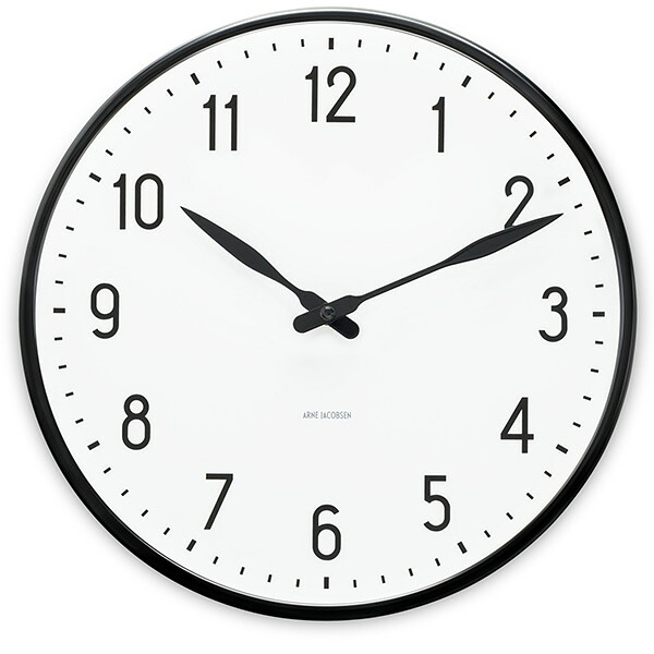 ★!PT１０倍引きもどす!★Arne Jacobsen アルネ ヤコブセン 掛時計 Station Wall Clock 29珊 ウォール時辰儀 43643  《掛時計/新居/室内装飾/差し上げ物/祝賀会/事務室/建築家/》【ケイ・コーポレイション】