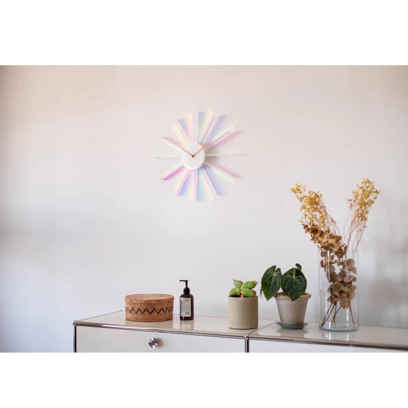 ★!PT１０倍還元!★【エル・コミューン】ネクスタイム 　Prism Radiant Clock　掛け時計　NXT-J061　《掛け時計/新居/インテリア/ギフト/お祝い/事務所/プレゼント/引っ越し/おしゃれ/》