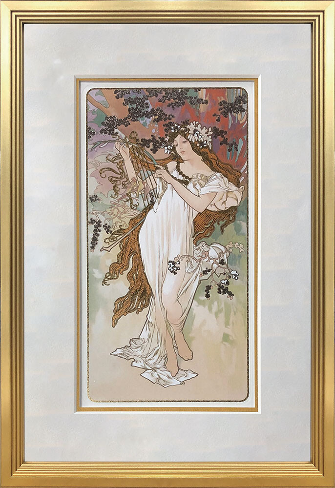 ★!PT１０倍還元!★【bicosya/美工社】 アルフォン・ミュシャ Alphonse Mucha　 アートパネル　Spring　GAM-62467《/絵画/おしゃれ/御祝/絵/壁掛/ポスター／アート/芸術/美術/教材/ピクチャー/飾り/インテリア/ポップアート/》