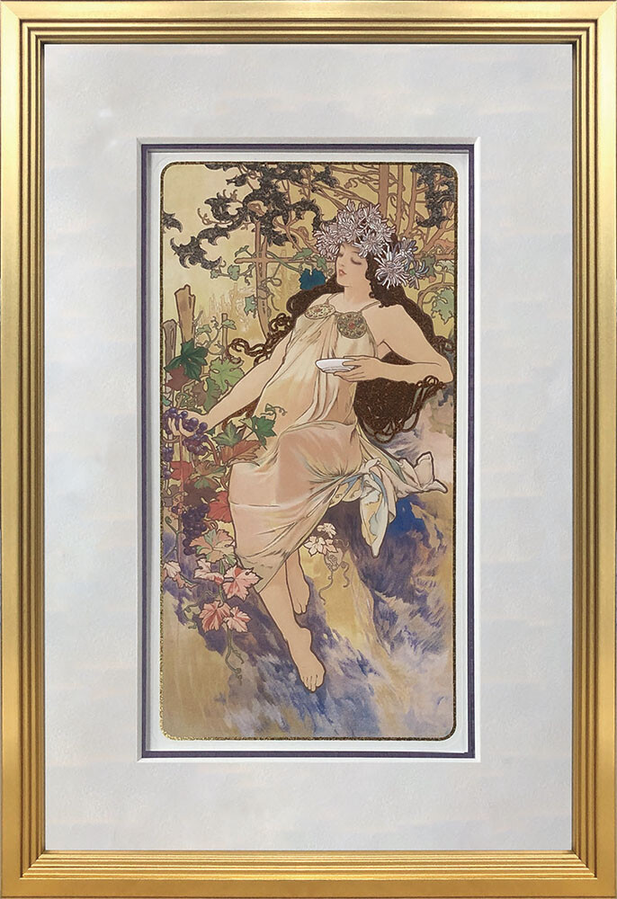 ★!PT１０倍還元!★【bicosya/美工社】 アルフォン・ミュシャ Alphonse Mucha　 アートパネル　Autumn　GAM-62469《/絵画/おしゃれ/御祝/絵/壁掛/ポスター／アート/芸術/美術/教材/ピクチャー/飾り/インテリア/ポップアート/》
