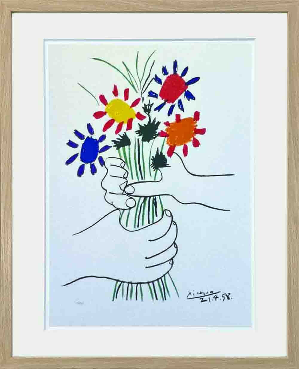 ★!PT１０倍立ち直らす!★【bicosya/美工社】Pablo Picasso /  赤ちょうちんロ・パブロ・ピカソ 作物一こま Pablo Picasso Le Bouquet IPP-63023 《/図面/今めかしい/御祝/絵/壁掛/張り出し／作物/作物/芸術/教材/活動写真/飾りつけ/室内装飾/ポップアート/》