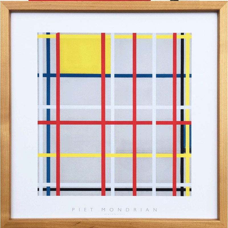 ★!PT１０倍還元!★ 【bicosya/美工社】 Piet Mondrian /ピエト・モンドリアン アートフレーム New York City 3《/絵画/おしゃれ/御祝/絵/壁掛/ポスター／アート/芸術/美術/教材/ピクチャー/飾り/インテリア/ポップアート/》