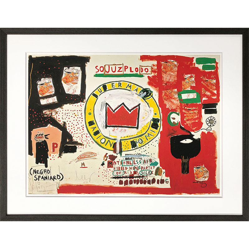 ★!PT１０倍還元!★ 【bicosya/美工社】アートフレーム バスキア Jean-Michel Basquiat Untitled (Crown) 1988《/絵画/おしゃれ/御祝/絵/壁掛/ポスター／アート/芸術/美術/教材/ピクチャー/飾り/インテリア/ポップアート/》
