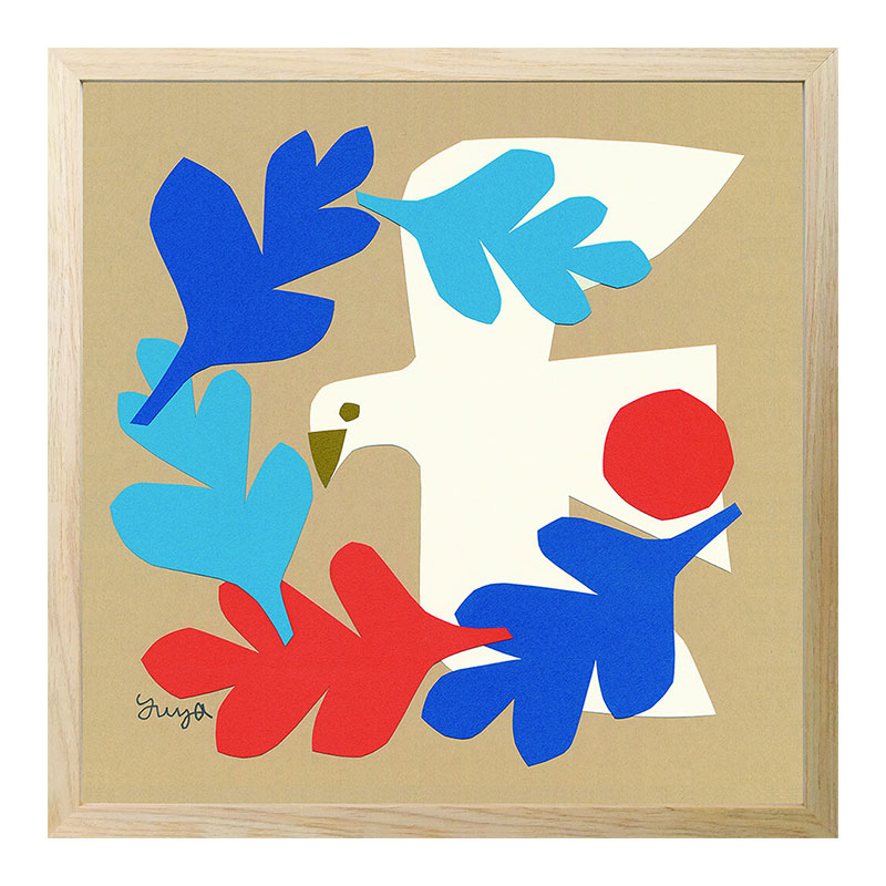 ★!PT１０倍還元!★【bicosya/美工社】アートパネル YUYA　400series 白い鳥が飛ぶ　ZYT-62780《/絵画/おしゃれ/御祝/絵/壁掛/ポスター／アート/芸術/美術/教材/ピクチャー/飾り/インテリア/ポップアート/》｜三丁目商店