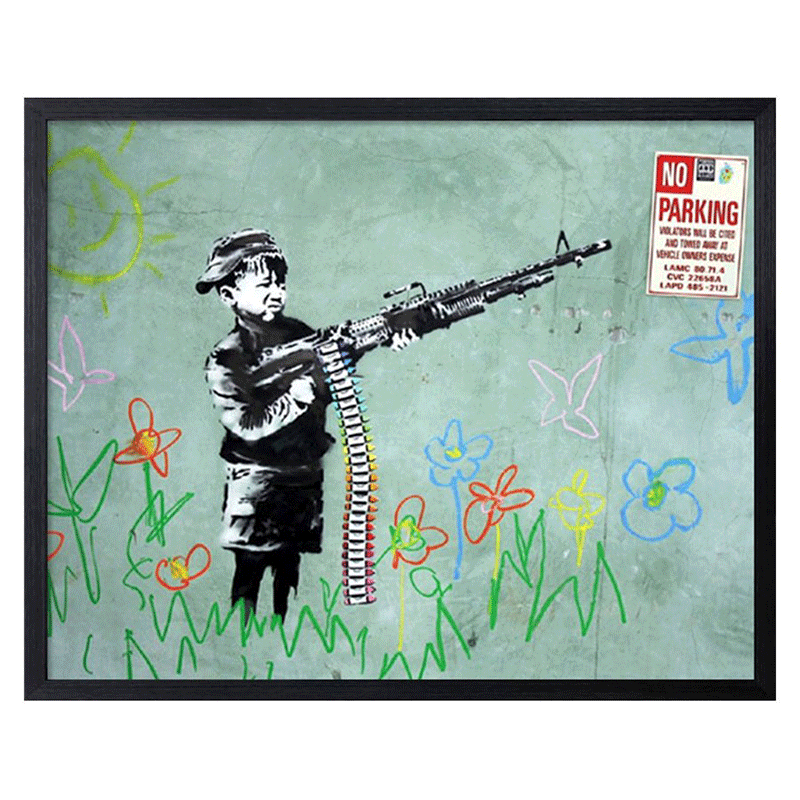 楽天市場】アートパネル Banksy バンクシー Panda with Guns