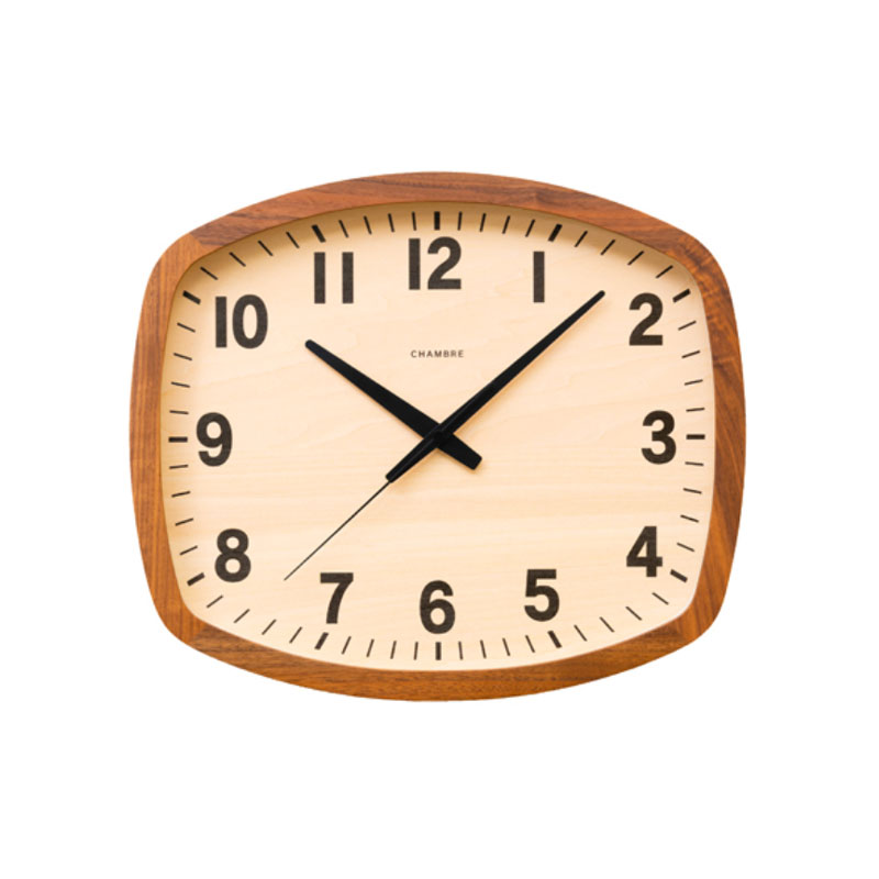 楽天市場】シャンブル 壁掛け時計 CHAMBRE R-SQUARE CLOCK WALNUT CH