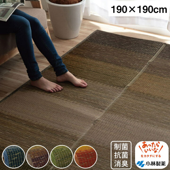 い草 引っ敷き 引っ敷き ござ 抗菌 防臭 消臭 2畳 約 約190×190珊 今めかしい グラデーション 北欧 今めかしい 自然的 坦坦たる 滑りにくい 新やって行く 一人暮らし