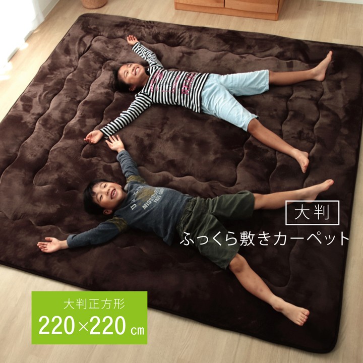 90％OFF】 こたつ 敷き布団 ふっくら 220×220cm ラグ マット ワイド 正方形 フランネル おしゃれ 無地 厚い あったか ふかふか  防音 保温 新生活 極厚 fucoa.cl