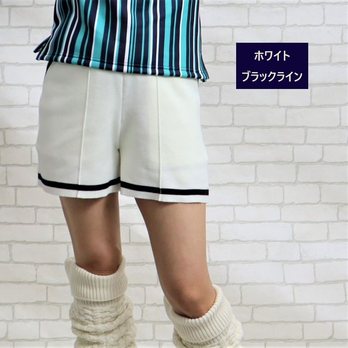 楽天市場 ライン入りニットショートパンツゴルフウェアレディースパンツ ゴルフレディースパンツ レディースゴルフパンツ ゴルフレディースショートパンツ レディースゴルフショートパンツ ホワイト ブラック グレー S M L あたたかい かわいいゴルフウェア Sandie 楽天