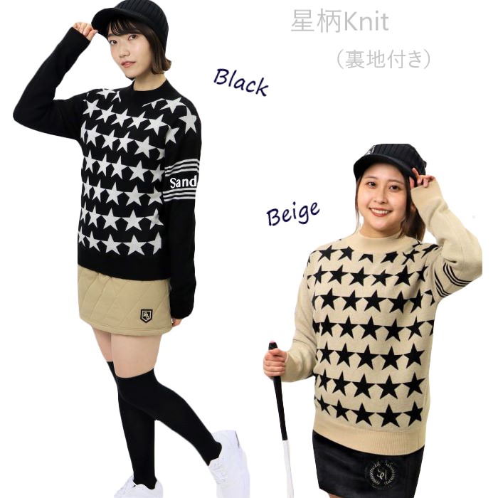 裏地付き星柄セーターゴルフウェアレディースセーター ゴルフ暖かいウェア おしゃれゴルフウェア ティーシャツ Kayfanm Org