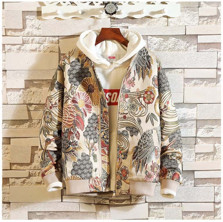 楽天市場】刺繍 総柄 スタジャン メンズ スタジアムジャンパー MA-1