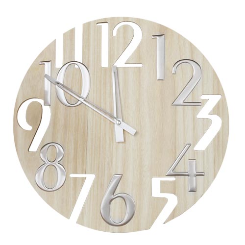 【正規ライセンス】 【デザイナー：ジョージ・ネルソン】 商品名：Number clock（ナンバークロック） 【ネルソンクロック】【壁掛け】【大きい】【時計】【オブジェ】【ミッドセンチュリー】【木製】【デザイン】
