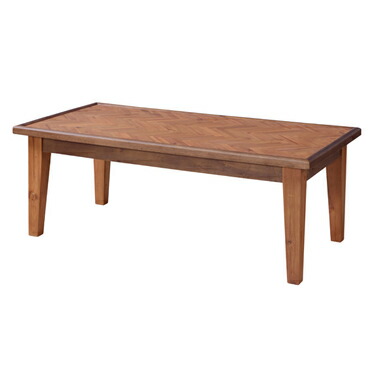 商品名：RUSTIC センターテーブル（110×55cm） 【センターテーブル】【ローテーブル】【コーヒーテーブル】【ヘリンボーン】【木製】【リビング】【SGT】【ナチュラル】【カフェ】【872】【応接室】【エントランス】【座卓】【新生活】【リビングテーブル】
