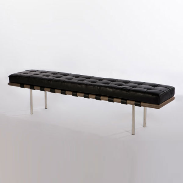 【建築家：ミ―ス・ファン・デル・ローエ】商いもの名：バルセロナ 長椅子 w199【ハイクラス・リプロダクト／刷り直す版／引きうける付き添い人】【ミッドセンチュリー】【本革】【バウハウス】【長いす】【待ち合い室】【エントランス状態】【長椅子】【待ち合い室】