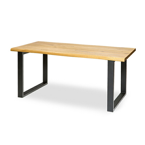 商品名:Ear wave table(イアウェーブテーブル)180【耳つきダイニングテーブル】【1枚板風】【高級感】【重厚感】【オーク材】【ブラウン】】【スチール脚】【黒脚】【180cm】【Yチェア】【ゼブンチェア】【ワイルド】【通販】|sandy style